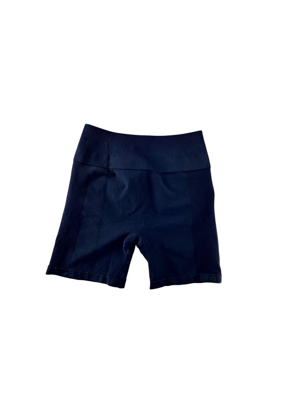 High-Rise navy blue Bike Shorts with Wide Waistband